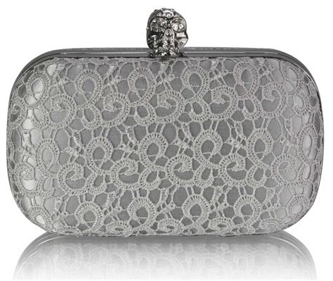 silver metallic clutch purse